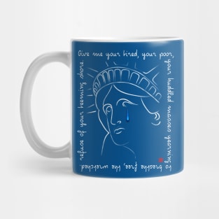 Crying Statue of Liberty with Quote Mug
